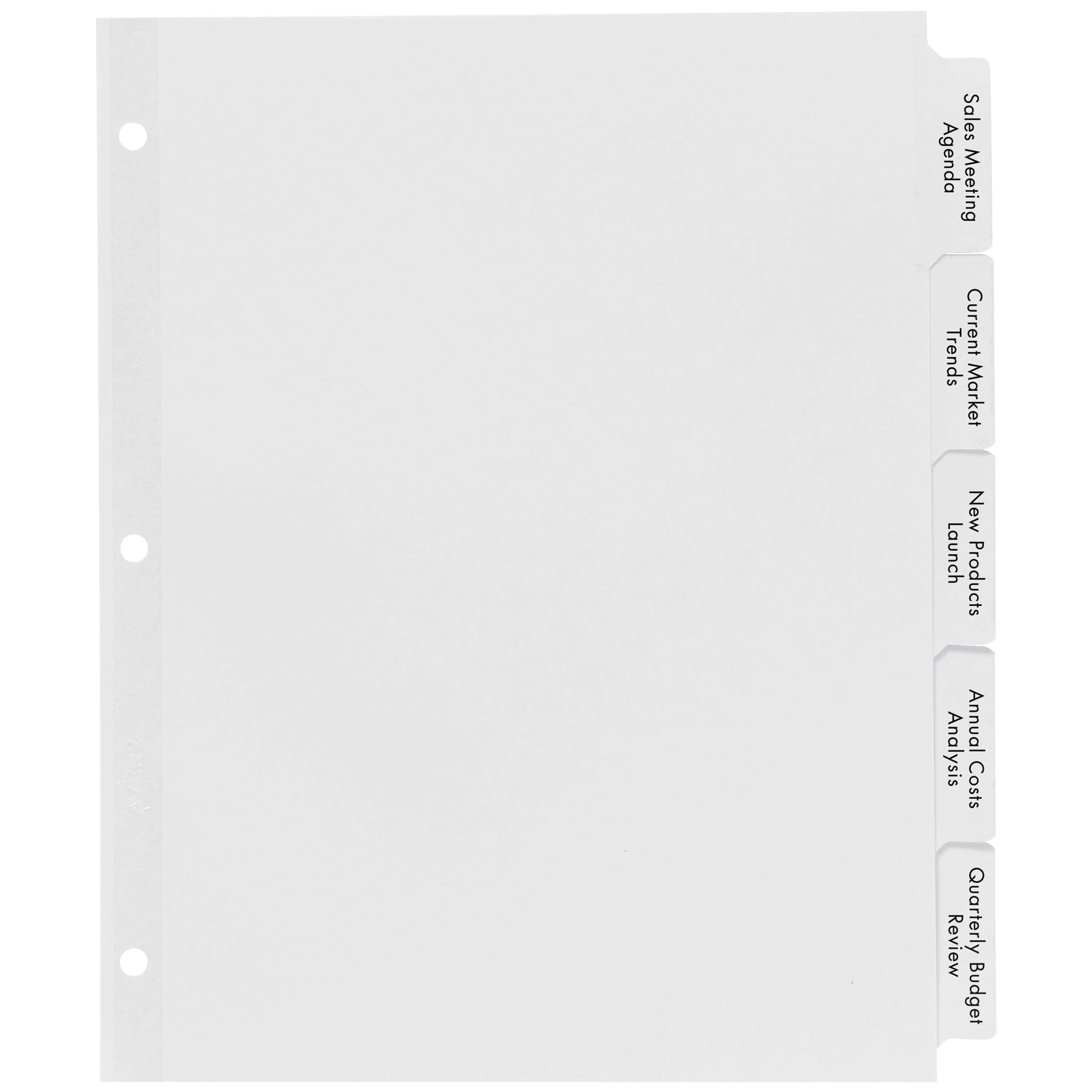 Avery Big Tab™ Index Maker® Easy Apply™ 5 Sets (11492) | Avery